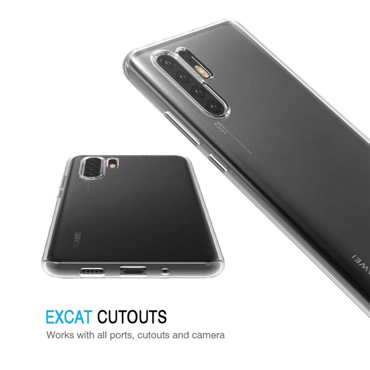 Funda Gel Tpu Fina Ultra-Thin 0,5mm Transparente para Huawei P30 Pro