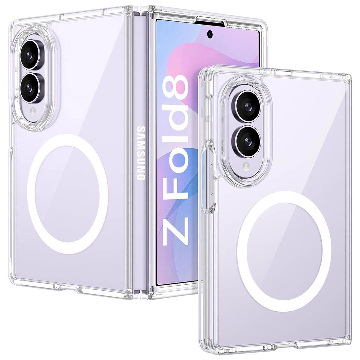 Funda transparente para Samsung Galaxy Z Fold 8 5G compatible con MagSafe