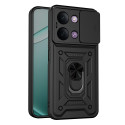 Funda Tough Armor con Anillo Giratorio Negra para Xiaomi Redmi 17 4G / 5G