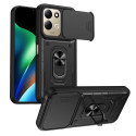 Funda Tough Armor con Anillo Giratorio Negra para Xiaomi Redmi 17C 5G