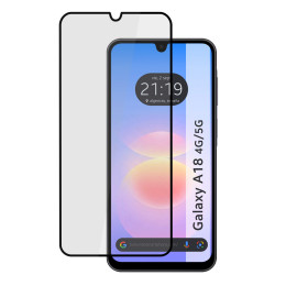 Protector Cristal Templado Completo 5D Full Glue Negro para Samsung Galaxy A18 4G / 5G Vidrio