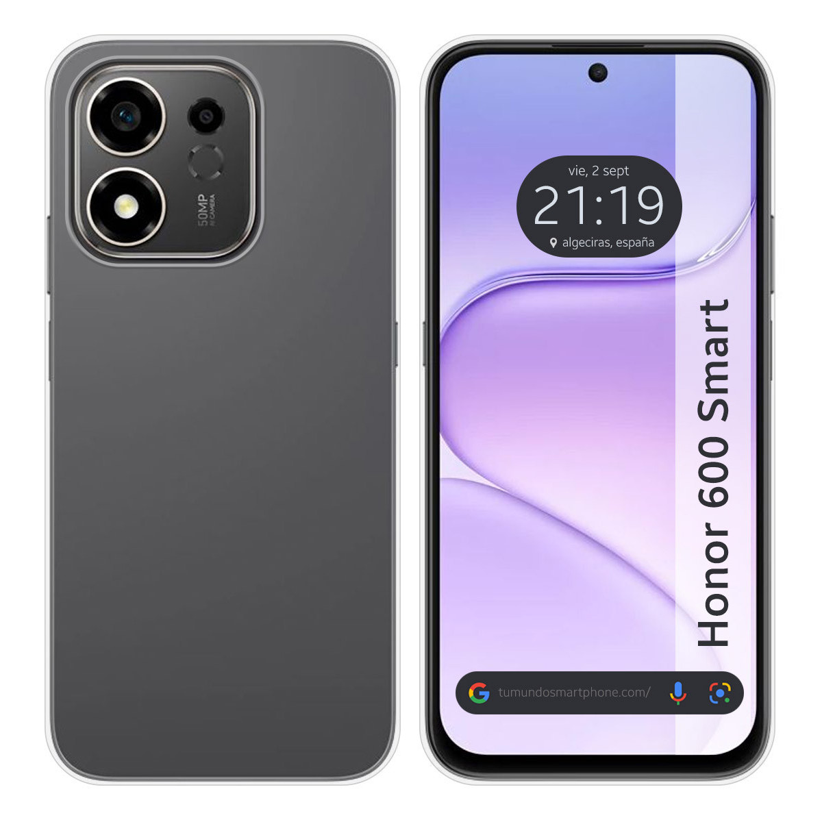 Funda Silicona Gel TPU Transparente para Huawei Honor 600 Smart 5G