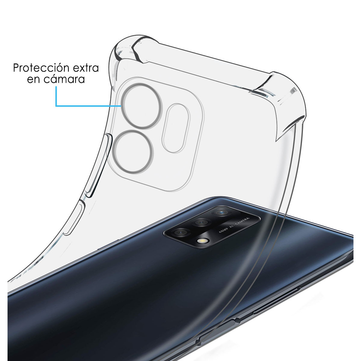 Funda Silicona Antigolpes Transparente para Huawei Honor 600 Smart 5G