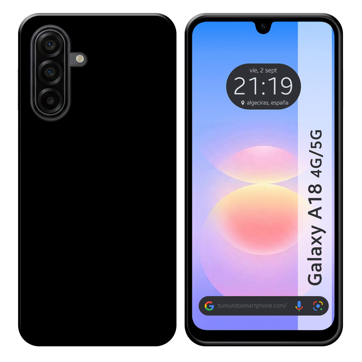 Funda Silicona Gel TPU Negra para Samsung Galaxy A18 4G / 5G