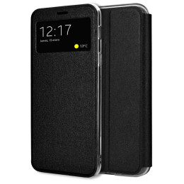 Funda Libro Soporte con Ventana para Samsung Galaxy A18 4G / 5G color Negra
