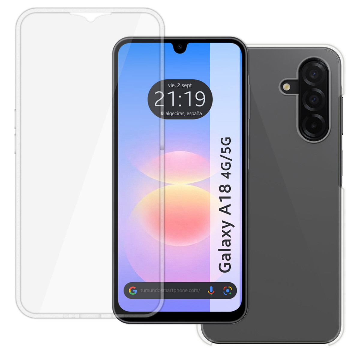 Funda Doble Transparente Pc + Tpu Full Body 360 para Samsung Galaxy A18 4G / 5G