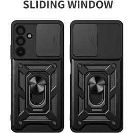 Funda Tough Armor con Anillo Giratorio Negra para Samsung Galaxy A18 4G / 5G 2
