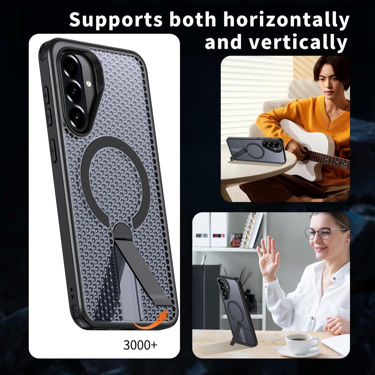 Funda para Samsung Galaxy A18 4G / 5G con Disipación de Calor, Soporte Plegable y Anillo Magnético