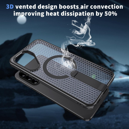 Funda para Samsung Galaxy A18 4G / 5G con Disipación de Calor, Soporte Plegable y Anillo Magnético