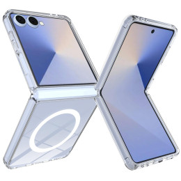 Funda transparente para Samsung Galaxy Z Flip 8 5G compatible con MagSafe