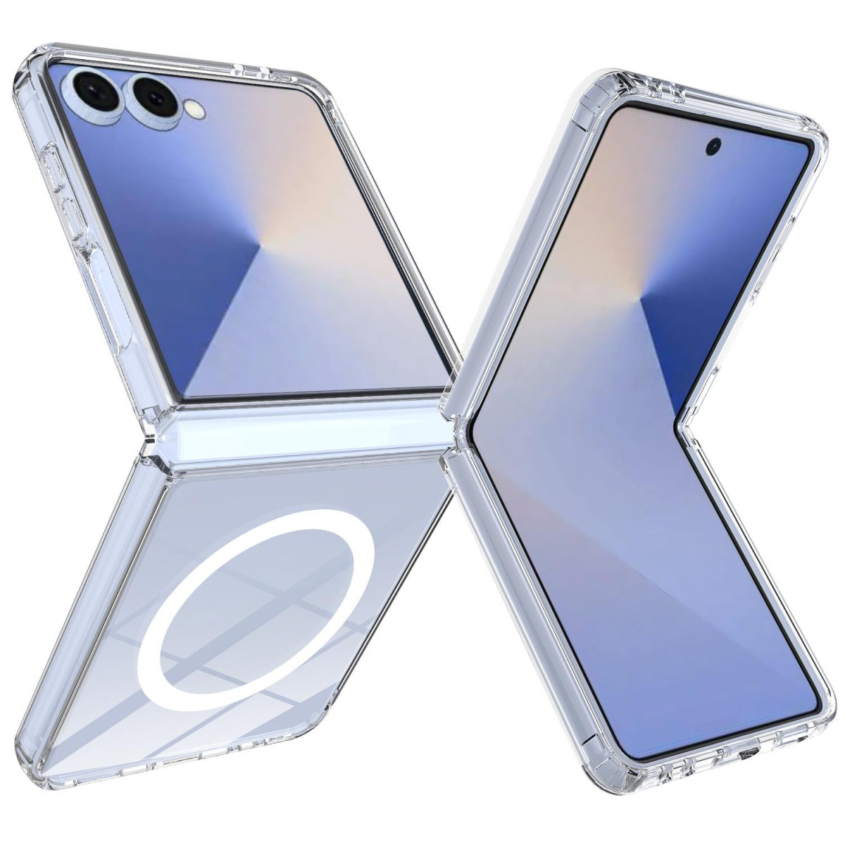 Funda transparente para Samsung Galaxy Z Flip 8 5G compatible con MagSafe