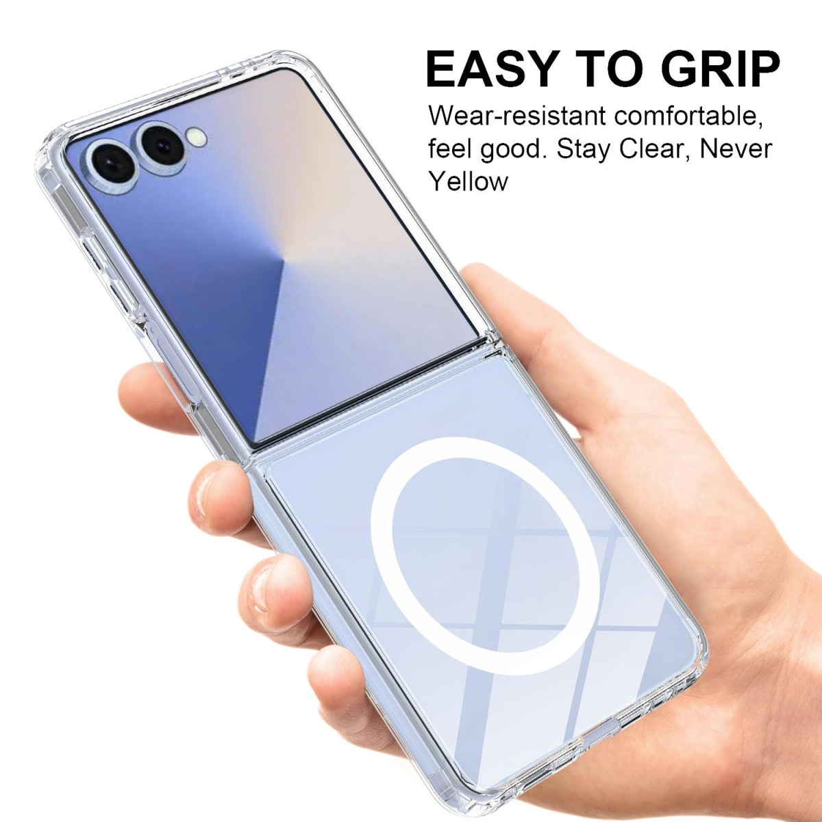 Funda transparente para Samsung Galaxy Z Flip 8 5G compatible con MagSafe