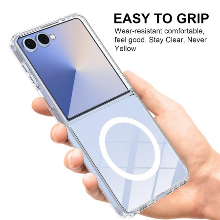 Funda transparente para Samsung Galaxy Z Flip 8 5G compatible con MagSafe
