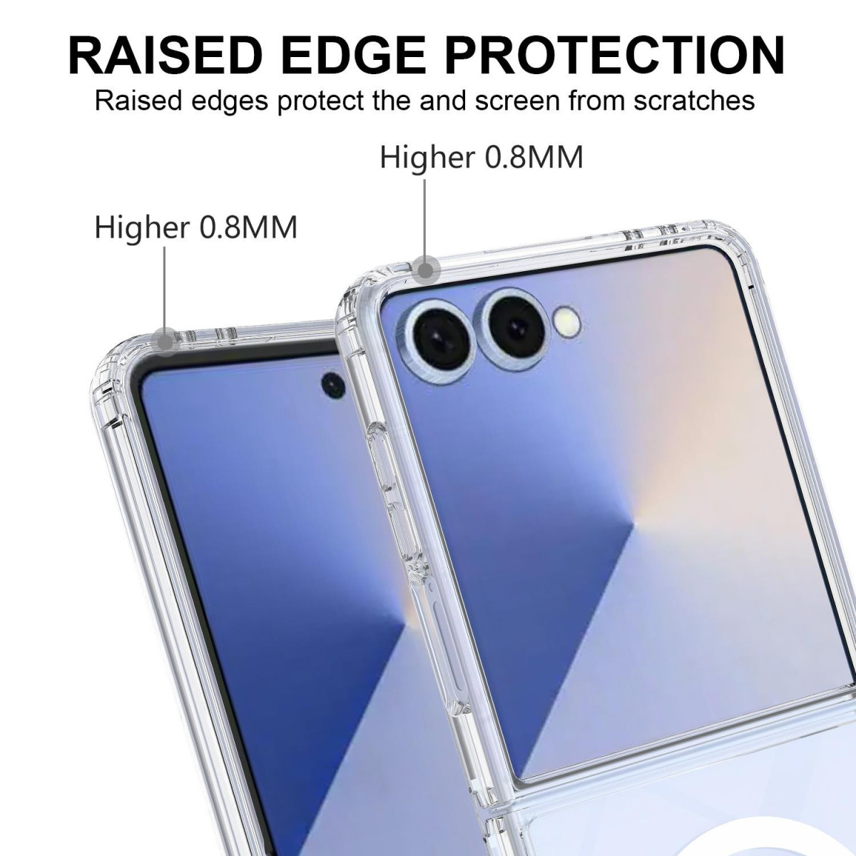 Funda transparente para Samsung Galaxy Z Flip 8 5G compatible con MagSafe