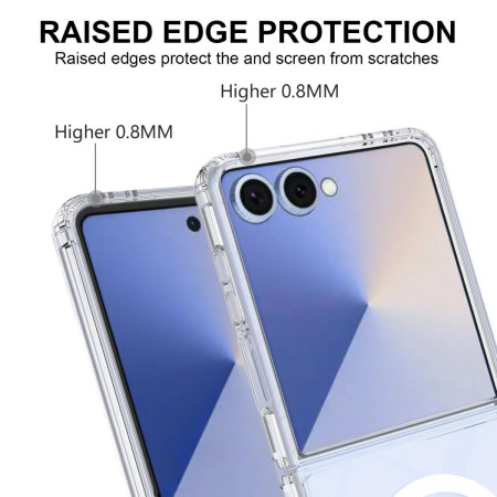 Funda transparente para Samsung Galaxy Z Flip 8 5G compatible con MagSafe