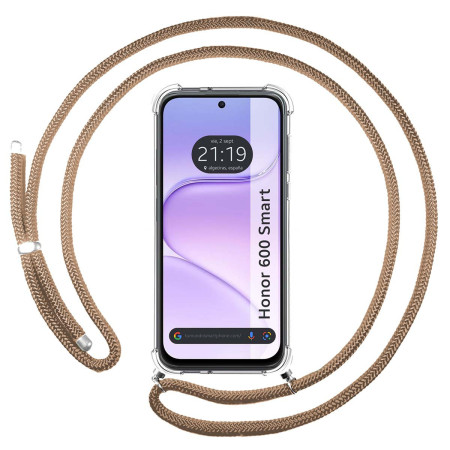 Funda Colgante Transparente para Huawei Honor 600 Smart 5G con Cordon Camel