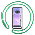 Funda Colgante Transparente para Huawei Honor 600 Smart 5G con Cordon Verde Agua