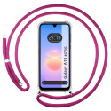 Funda Colgante Transparente para Samsung Galaxy A18 4G / 5G con Cordon Rosa Fucsia