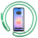 Funda Colgante Transparente para Samsung Galaxy A18 4G / 5G con Cordon Verde Agua