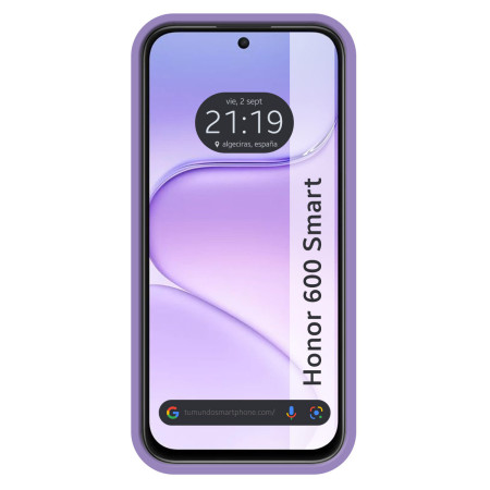 Funda Silicona Líquida Ultra Suave para Huawei Honor 600 Smart 5G color Morada