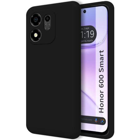 Funda Silicona Líquida Ultra Suave para Huawei Honor 600 Smart 5G color Negra