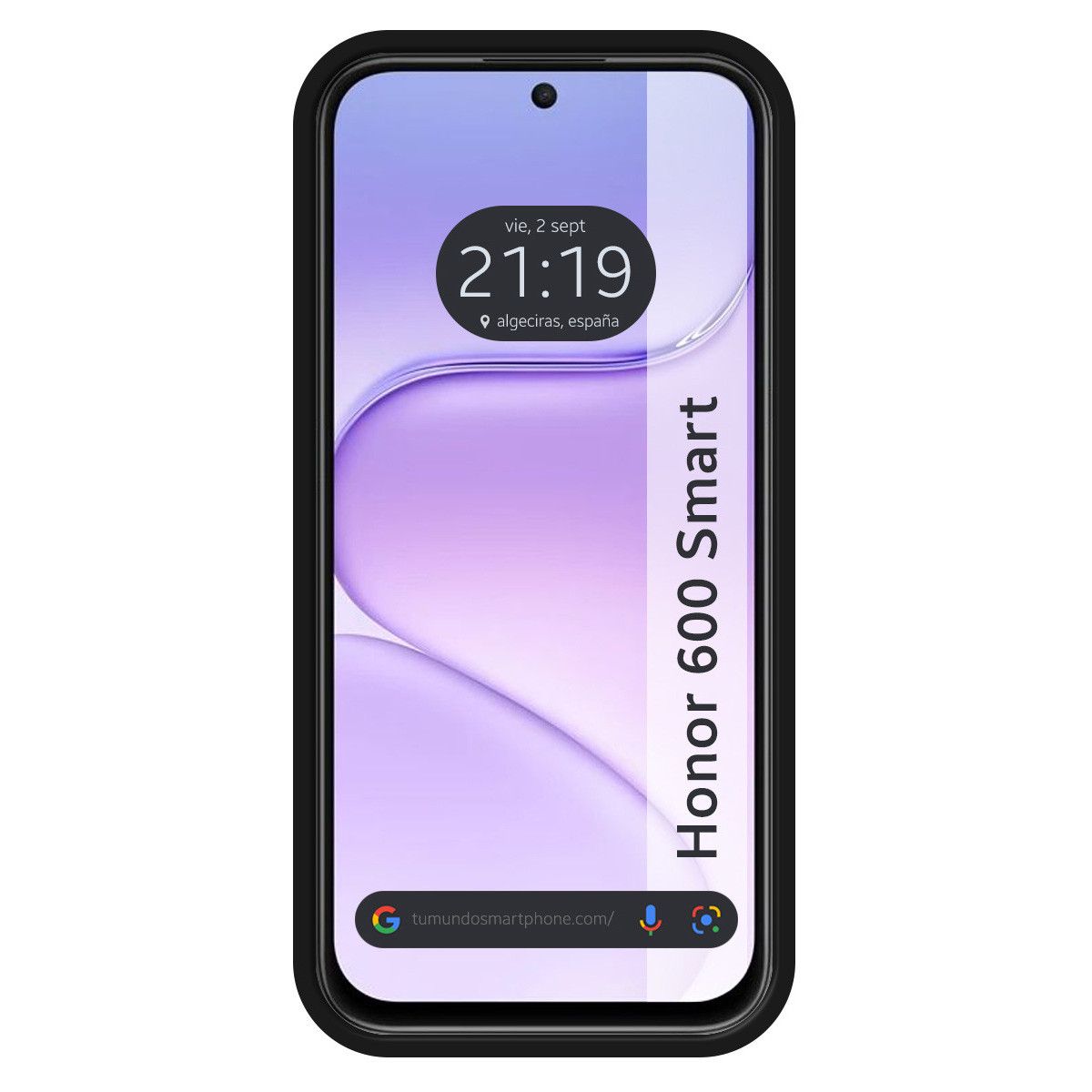 Funda Silicona Líquida Ultra Suave para Huawei Honor 600 Smart 5G color Negra