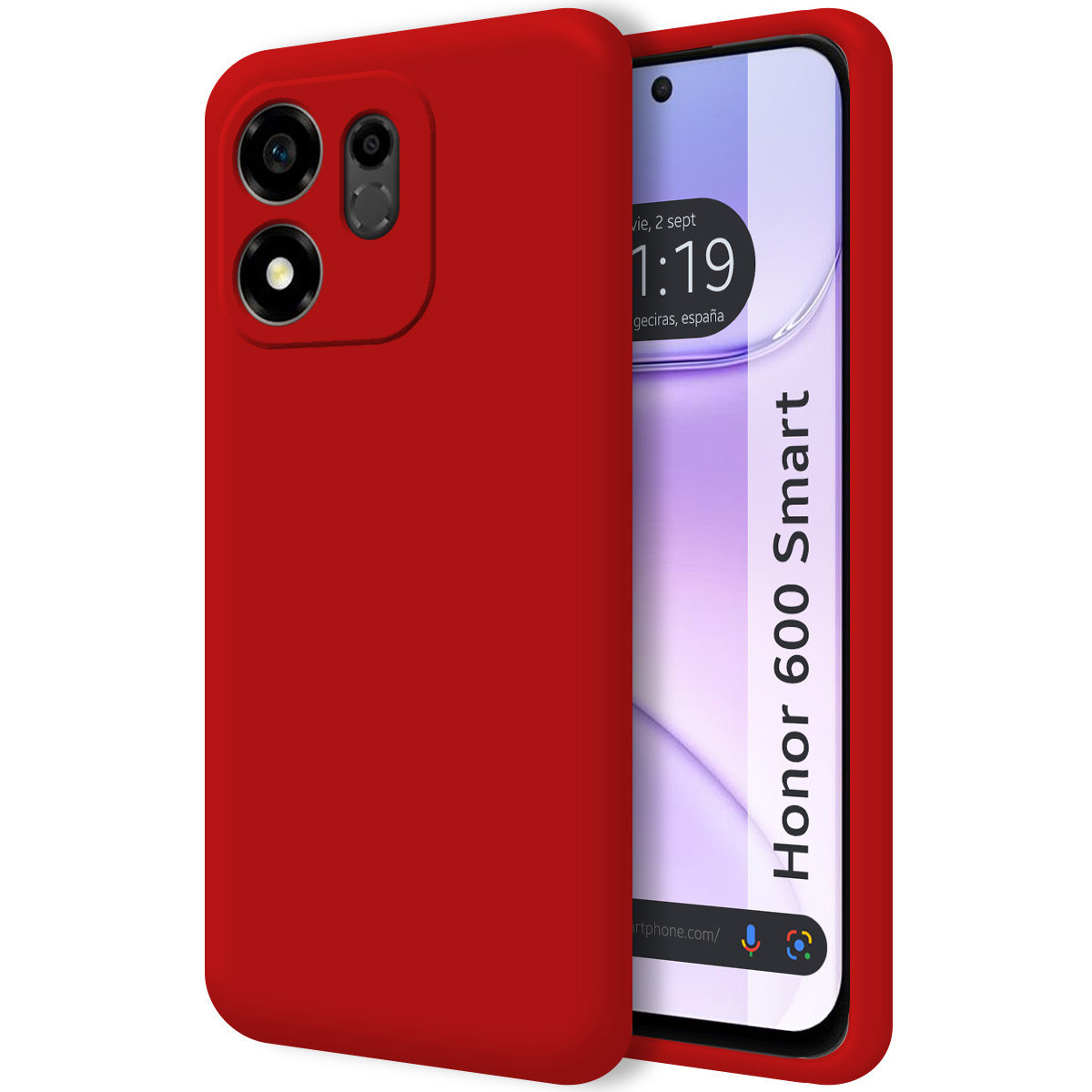 Funda Silicona Líquida Ultra Suave para Huawei Honor 600 Smart 5G color Roja