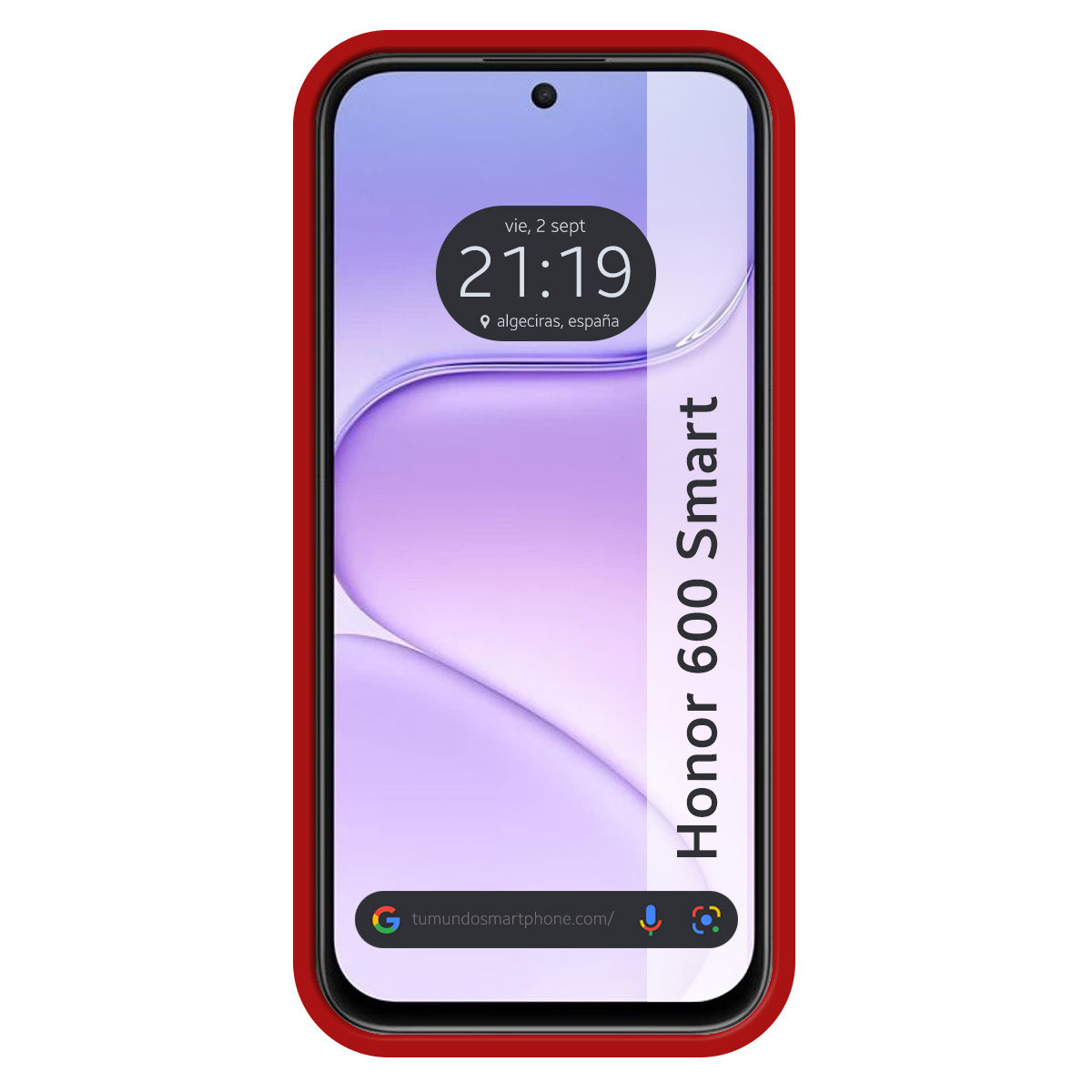 Funda Silicona Líquida Ultra Suave para Huawei Honor 600 Smart 5G color Roja