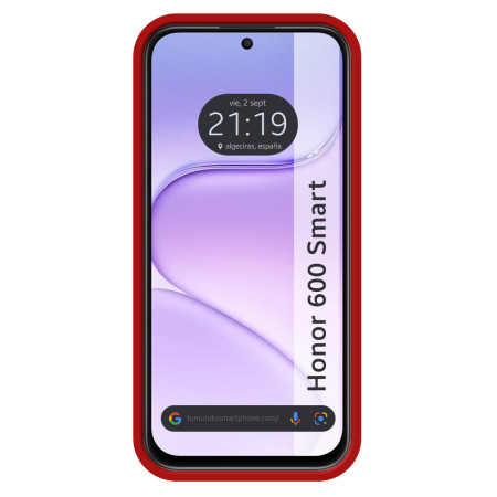 Funda Silicona Líquida Ultra Suave para Huawei Honor 600 Smart 5G color Roja