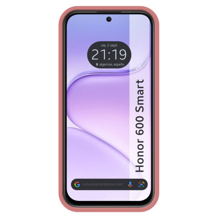 Funda Silicona Líquida Ultra Suave para Huawei Honor 600 Smart 5G color Rosa
