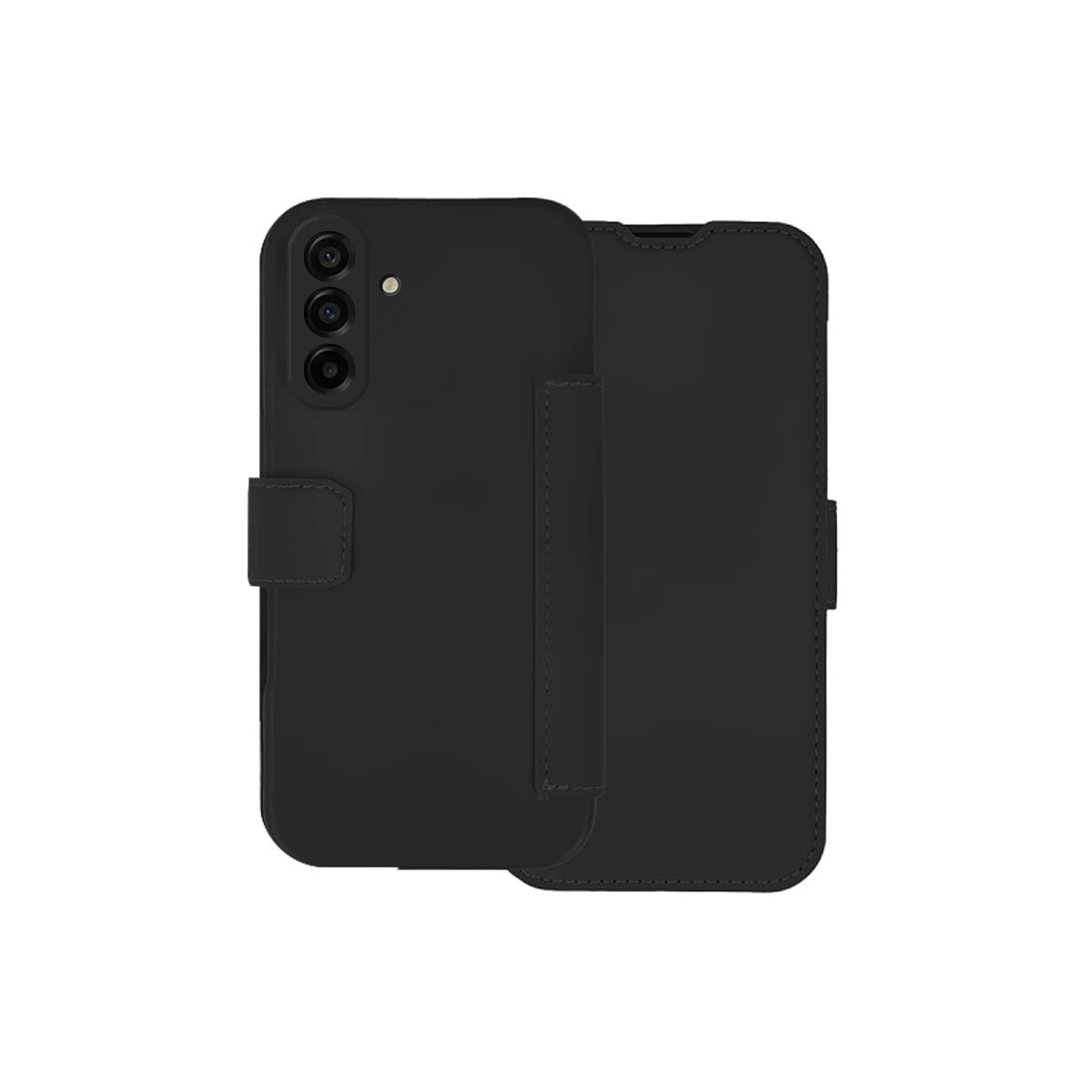 Funda Silicona Suave con Tapa para Samsung Galaxy A18 4G / 5G color Negra