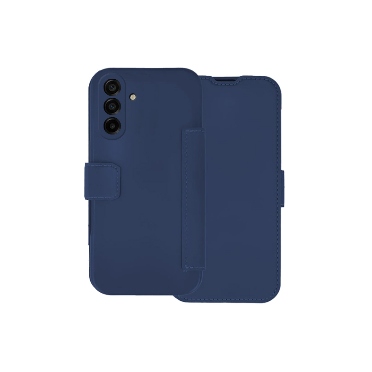 Funda Silicona Suave con Tapa para Samsung Galaxy A18 4G / 5G color Azul