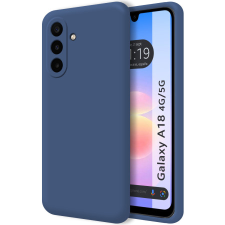 Funda Silicona Líquida Ultra Suave para Samsung Galaxy A18 4G / 5G color Azul