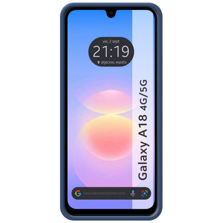 Funda Silicona Líquida Ultra Suave para Samsung Galaxy A18 4G / 5G color Azul
