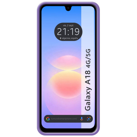 Funda Silicona Líquida Ultra Suave para Samsung Galaxy A18 4G / 5G color Morada