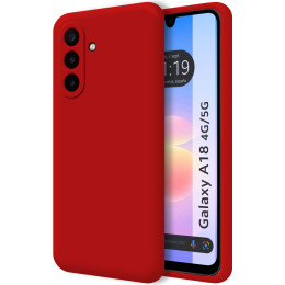 Funda Silicona Líquida Ultra Suave para Samsung Galaxy A18 4G / 5G color Roja