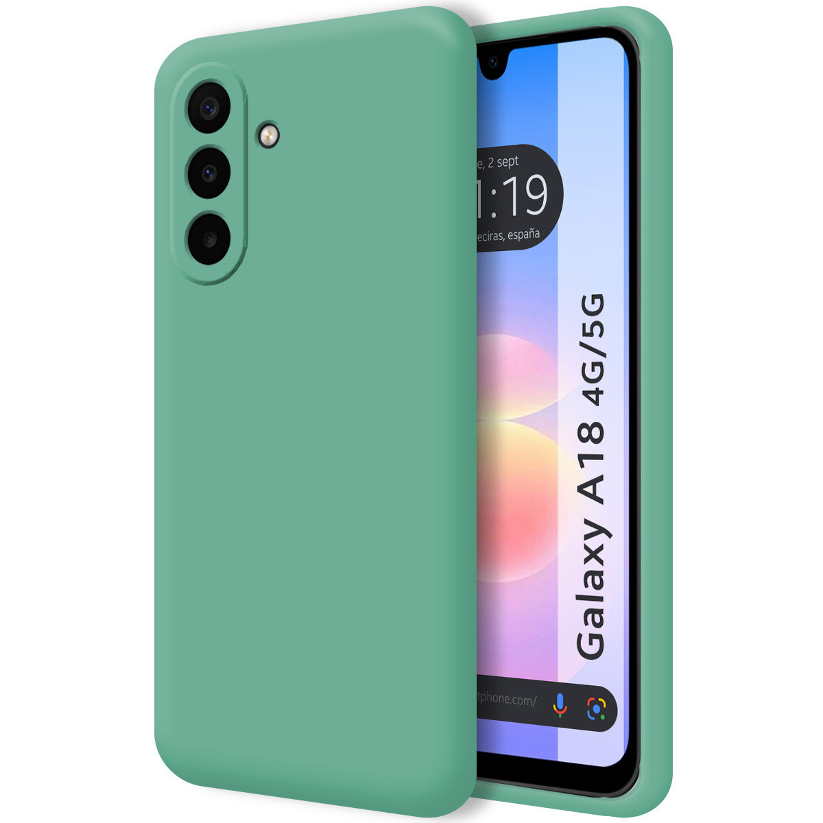 Funda Silicona Líquida Ultra Suave para Samsung Galaxy A18 4G / 5G color Verde