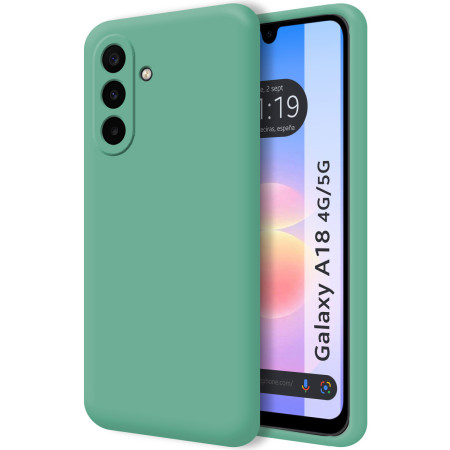 Funda Silicona Líquida Ultra Suave para Samsung Galaxy A18 4G / 5G color Verde