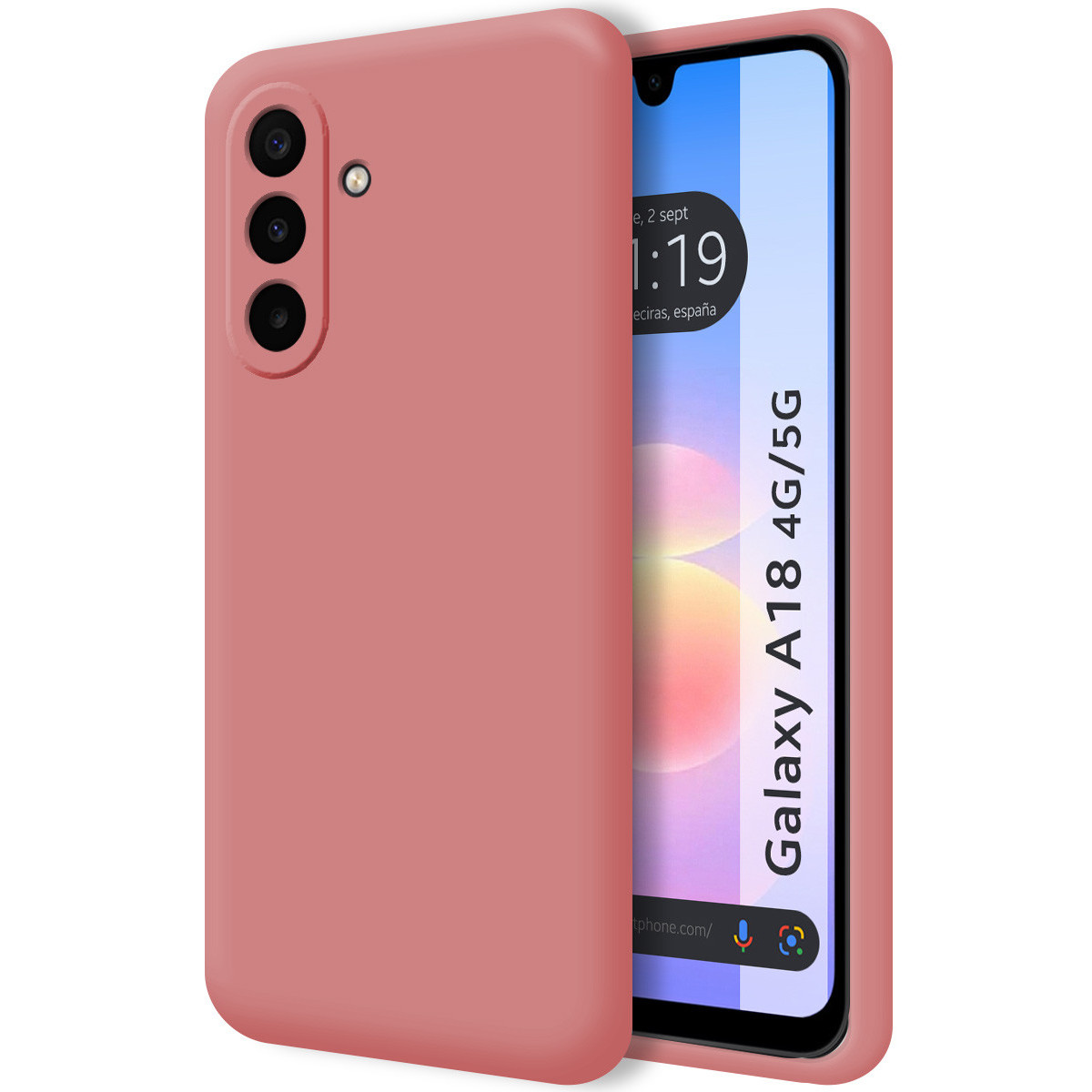 Funda Silicona Líquida Ultra Suave para Samsung Galaxy A18 4G / 5G color Rosa