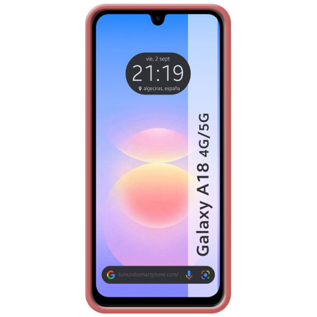 Funda Silicona Líquida Ultra Suave para Samsung Galaxy A18 4G / 5G color Rosa