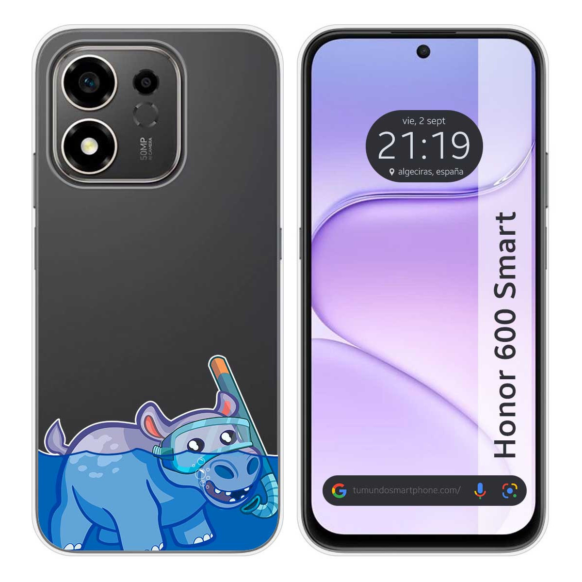 Funda Silicona Transparente para Huawei Honor...