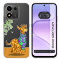 Funda Silicona Transparente para Huawei Honor 600 Smart 5G diseño Jirafa Dibujos