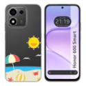 Funda Silicona Transparente para Huawei Honor 600 Smart 5G diseño Playa Dibujos