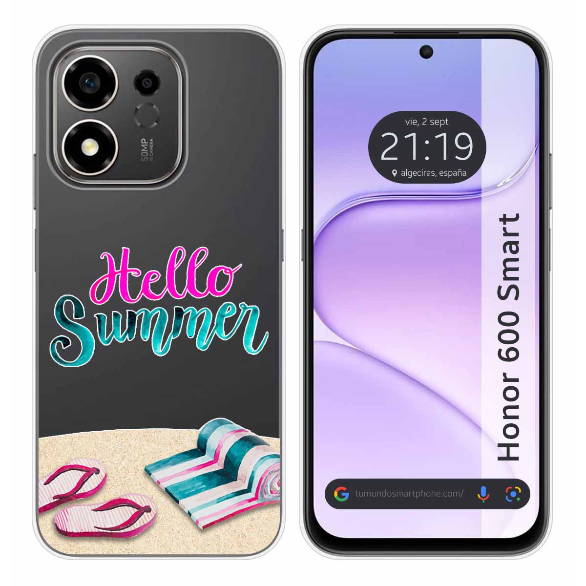 Funda Silicona Transparente para Huawei Honor...