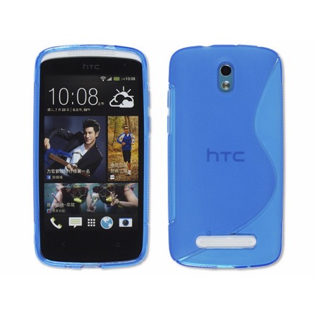 Funda Gel Tpu HTC Desire 500 S Line Color Azul