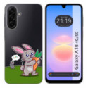 Funda Silicona Transparente para Samsung Galaxy A18 4G / 5G diseño Conejo Dibujos