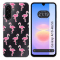 Funda Silicona Transparente para Samsung Galaxy A18 4G / 5G diseño Flamenco Dibujos