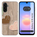 Funda Silicona para Samsung Galaxy A18 4G / 5G diseño Corazones Madera Dibujos