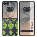 Funda Silicona Transparente para Samsung Galaxy Z Flip 8 5G diseño Cactus Dibujos