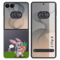 Funda Silicona Transparente para Samsung Galaxy Z Flip 8 5G diseño Conejo Dibujos